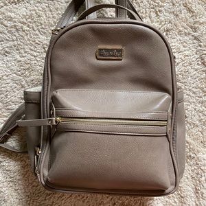 Itzy ritzy taupe mini diaper bag